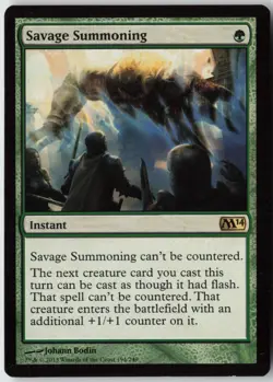 Savage Summoning (194) - Normal - Magic 2014 (M14) - NM - Image 1