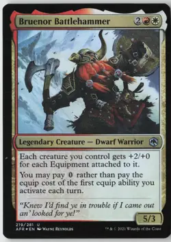 Bruenor Battlehammer (219) Foil - Adventures in the Forgotten Realms (AFR) - NM - Image 1