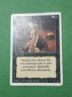 **Demonic Tutor** ~Revised~ MTG: Magic the Gathering, Heavy Play (HP) - Image 2