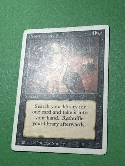 **Demonic Tutor** ~Revised~ MTG: Magic the Gathering, Heavy Play (HP) - Image 3