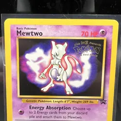 Mewtwo 03/53 WOTC Pokemon Movie Promo Card - 1999 Black Star Promo - LP - Image 2