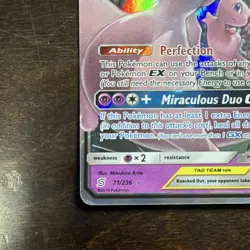 Pokemon TCG Mewtwo & Mew GX Ultra Rare Holo Sm-Unified Minds 71/236 - Image 2