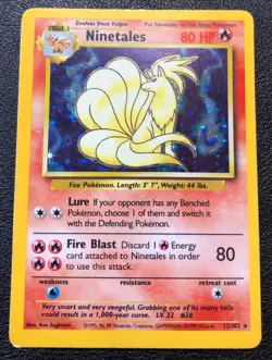 Ninetales Pokemon Holo 12/102 CCG TCG Gaming RARE!! Holofoil Trading Game Card - Image 1