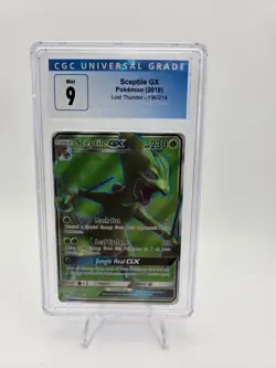 Sceptile GX Hyper Rare Pokemon Card Lost Thunder 196/214 CGC 9 Mint - Image 1