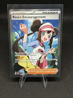 Pokemon TCG Rosa's Encouragement 114/088 Perfect Order Full Art NM 20 - Image 1