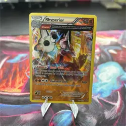 Rhyperior 77/160 XY: Primal Clash Ω Barrier Holo Rare Reverse Holo Pokemon Card - Image 1