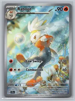 Raboot 147/142 Illustration Rare Stellar Crown Pokemon Near Mint - Image 1