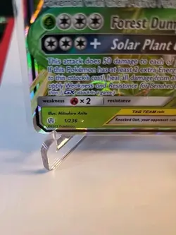 Venusaur & Snivy GX 1/236 TagTeam Cosmic Eclipse Holo Ulta Rare Pokemon Card NM - Image 5