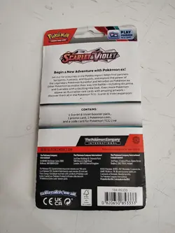 Pokemon TCG Scarlet & Violet Espathra Promo Checklane Booster Blister Pack New - Image 2