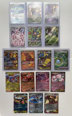 Pokemon Phantasmal Flames Card Lot | 17 Cards - 6 IR 3 UR ex 1 UR Trainer 7 ex - Image 1