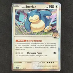 Pokemon TCG Hop's Snorlax SV09: Journey Together 117/159 Rare Holo Card - Image 1