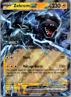 Zekrom ex #034/086 Holo Rare SV: Black Bolt Pokemon NM (A) - Image 1
