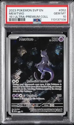 2023 POKEMON SVP EN-SV BLACK STAR PROMO #052 MEWTWO PSA 10 - Image 1