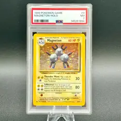 Magneton 9/102 Holo Rare Near Mint Vintage Base Set Pokemon TCG PSA 7 CLEAN! - Image 1