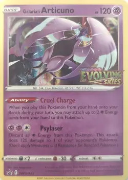 Pokemon TCG - Holofoil Galarian Articuno - (Prerelease) Promo SWSH123 NM SWSD - Image 1