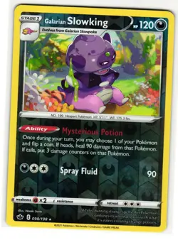 GALARIAN SLOWKING 098/198 CHILLING REIGN ENGLISH POKEMON TCG - Image 1