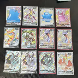 Pokemon Shining Fates Full Art Holo V Card Lot Ditto V, Toxtricity V x12 - Image 1
