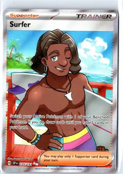 Surfer 235/191 Pokemon Ultra Rare Surging Sparks Near Mint - Image 1
