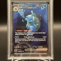 2023 Pokemon Mew En-151 Blastoise ex Special Illustration Rare 200/165 PSA 8 - Image 1