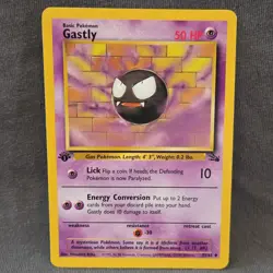 Pokemon TCG Gastly Fossil 33/62 Basic 50 HP Uncommon 1st Edition Regular Card - Image 1