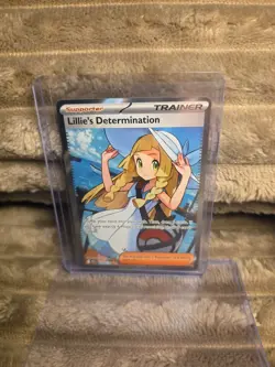 Lillie's Determination 169/132 Full Art Holo Ultra Rare Pokemon Mega Evolution - Image 1
