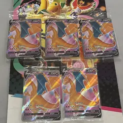 Pokemon Champion's Path RARE Charizard V Full Art Promo Holo Lot SWSH050 Sealed - Image 1
