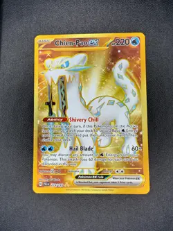 Pokemon Chien-Pao ex 274/193 Sv02: Paldea Evolved Hyper Rare Gold Holo - Image 1