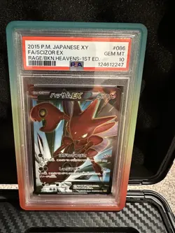 Pokemon Scizor EX PSA 10 Japanese XY Rage Of The Broken Heavens 1st Edition 2015 - Image 1