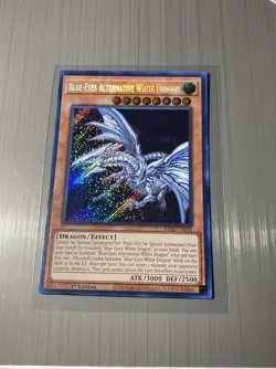BLUE-EYES ALTERNATIVE WHITE DRAGON * 1ST EDITION SECRET RARE RA02-EN010 YUGIOH! - Image 1