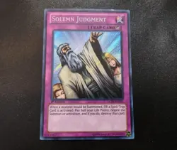 Solemn Judgment LCJW-EN182 Secret Rare 1st Edition Yugioh Card MP - Image 1