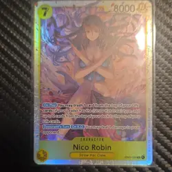 Bandai One Piece CCG Nico Robin Character Card EB03-055 Holo 8000 Power - Image 1