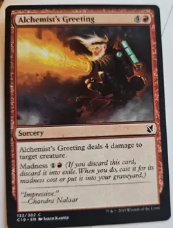 MTG Magic The Gathering Card Alchemist's GreetingSorcery Red Commander 2019 - Image 1