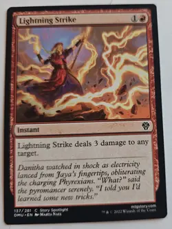 MTG Magic The Gathering Card Lightning Strike Instant Red Dominaria United 2022 - Image 1