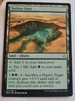 MTG Magic The Gathering Card Hashep OasisLand Desert Hour Of Devastation 2017 - Image 1