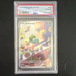 Pokemon Bulbasaur Illustration Rare PSA 10 Stellar Crown 143/142 Holo EN - Image 1