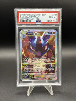 Pokemon Lucario VSTAR Promo Full Art Holo PSA 10 SWSH291 Crown Zenith ETB - Image 1