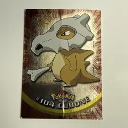 Topps Pokemon #104 Cubone Holo Foil TV Animation Series 2 Blue Logo HP - Creased - Image 1
