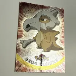Topps Pokemon #104 Cubone Holo Foil TV Animation Series 2 Blue Logo HP - Creased - Image 2