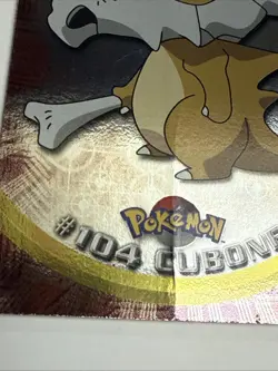 Topps Pokemon #104 Cubone Holo Foil TV Animation Series 2 Blue Logo HP - Creased - Image 4