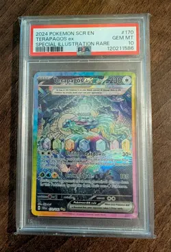 Terapagos ex 170/142 Stellar Crown Special Illustration Rare Pokemon - PSA 10 - Image 1