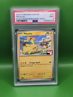 Pokemon Pikachu PLAY! Pokemon Event Exclusive Promo SVP EN 101 PSA 9 Mint - Image 1