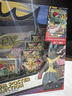 Pokemon Ascended Heroes Mega Lucario Premium Poster Collection 10 Packs Sealed - Image 4