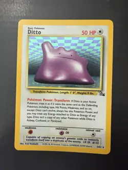 Wizards of the Coast Pokemon TCG Fossil Ditto Holo Rare 3/62 50 HP 1999 EN - Image 1