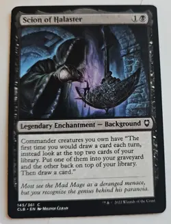 MTG Magic The Gathering Card Scion of HalasterLegendary Enchantment Background - Image 1