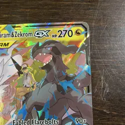 Pokemon TCG Reshiram & Zekrom GX SM Cosmic Eclipse Ultra Rare Holo TAG TEAM 157… - Image 4