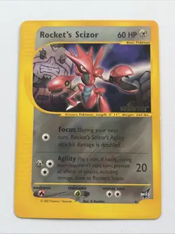 Pokemon Rocket's Scizor #4 [Winner] Best of Game Holo Promo 60 HP 2002 TCG - Image 1