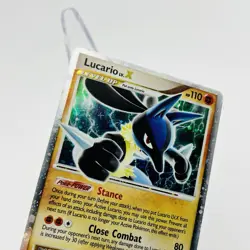 2007 Pokemon Diamond & Pearl Lucario LV. X #DP12 Holo Black Star Promo - Image 2