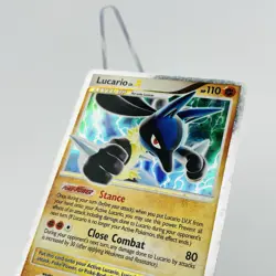2007 Pokemon Diamond & Pearl Lucario LV. X #DP12 Holo Black Star Promo - Image 3