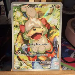 Hisuian Growlithe 181/167 Twilight Masquerade Illustration Rare Pokemon TCG MINT - Image 1