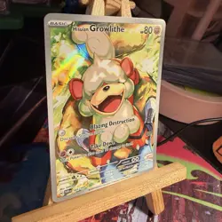 Hisuian Growlithe 181/167 Twilight Masquerade Illustration Rare Pokemon TCG MINT - Image 2
